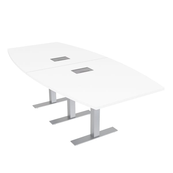 45 in W, 96 in L, 29 in H, Engineered Wood Top, White